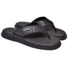 Chinelo Masculino Couro Preto Calcanheira ortopédica EVA 202