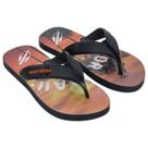 Chinelo Masculino de Dedo Mormaii Tropical Graphics Cor:Preto/LaranjaTamanho:39.40