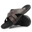 Chinelo Masculino em Couro Super Confortável LF4