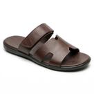 Chinelo Masculino NJ2 Couro Legitimo Anatômico Fivela Ajuste Cor:MarromTamanho:37 Chinelo Masculino NJ2 Couro Legitimo Anatômico Fivela Ajuste Cor:MarromTamanho:37