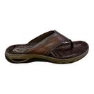 Chinelo Masculino Pegada Casual Couro Dedo Ultraconforto Antiderrapante 131663-02 Marrom