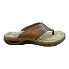 Chinelo Masculino Pegada Conforto Em Couro Tiras Dedo 13166301 Caramelo