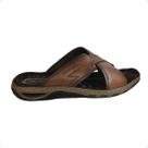 Chinelo masculino Pegada Couro em X Amortech 131661