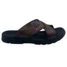 Chinelo Masculino Pegada Couro Transpassado Marrom 134201 - Pinhão 42