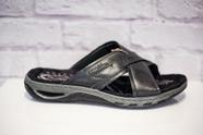 Chinelo masculino pegada de couro