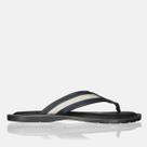 Chinelo Masculino Sandália De Dedo Em Couro Casual Verão Casa Chinela Marinho E Branco
