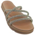 Chinelo Moleca Cristais Silver Tira Pronta Feminina