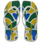 Chinelo Moleca Feminino Customizado Copa Cor:Branco Off/Verde/Azul/AmareloTamanho:37Gênero:Feminino Chinelo Moleca Feminino Customizado Copa Cor:Branco Off/Verde/Azul/AmareloTamanho:37Gênero:Feminino