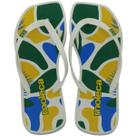 Chinelo Moleca Feminino Customizado Copa Cor:Branco Off/Verde/Azul/AmareloTamanho:38 Chinelo Moleca Feminino Customizado Copa Cor:Branco Off/Verde/Azul/AmareloTamanho:38