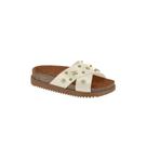 Chinelo Moleca Papete Feminino Em Napa Preto e Branco
