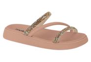 Chinelo Moleca Papete Tiras Strass Brilho Ref 5469.121