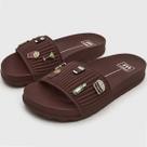 Chinelo Moleca Slide Pins Feminino - Marrom Escuro - 35