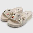 Chinelo Moleca Slide Pins Feminino - Off White - 34