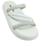 Chinelo Moleca Strass Rasteirinha Napa Maxxi Gliter Feminino