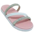 Chinelo Molekinha Infantil Strass Napa Meninas Fashion