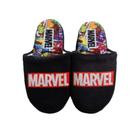 Chinelo Pantufa Fechado Infantil Preto Marvel Basic+ Nº 31/32
