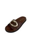 Chinelo Papete Ana Laura Marrom -