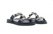 Chinelo Papete Ana Laura Preto com Spikes -