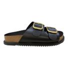 Chinelo Papete Feminino Beira Rio Casual Camurça Fivela 8523.108 Preto
