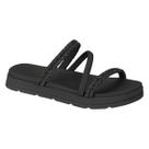Chinelo Papete Slide Moleca Tiras Trança Strass Brilhos Flat