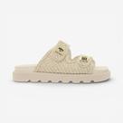 Chinelo Papete Vizzano Feminino Tressê Off White