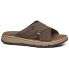 Chinelo Pegada Casual Trançado em Couro - Masculino - Marro