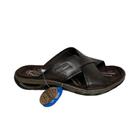 Chinelo pegada de couro masculino ref:131661