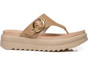 Chinelo pegada feminino em couro caramelo 234409.03