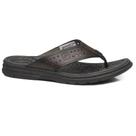 Chinelo pegada masculino em couro cravo 134202-02 Chinelo pegada masculino em couro cravo 134202-02