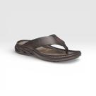 Chinelo Pegada Masculino em Couro Cravo - Chinelo Pegada Masculino em Couro Cravo -