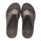 Chinelo Pegada Masculino em Couro Cravo