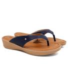 Chinelo Plataforma Couro Azul - Usaflex Chinelo Plataforma Couro Azul - Usaflex