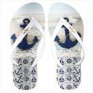 Chinelo Praia Feminino Âncora Azul Marinho Magicc Bolsas