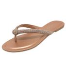 Chinelo Rasteira Cacci Tira em Strass Rr203