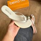 Chinelo Rasteira Dedo Beira Rio Branco Off Dourado Conforto 8384.767