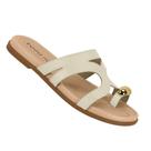 Chinelo Rasteira Feminino Beira Rio Anel Dourado 8507124 Cor:Branco OffTamanho:34