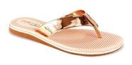 Chinelo Rasteira Feminino Beira Rio Ouro Rosado 8395.100