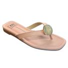 Chinelo Rasteira Slide Casual Feminino Moleca 5559102 Rosa