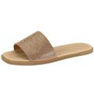 Chinelo Rasteiro Feminino Slip On Strass Conforto Moleca
