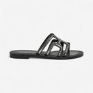 Chinelo Rasteiro Via Marte Feminino Com Strass Preto
