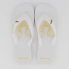 Chinelo Reserva Waves Branco e Dourado