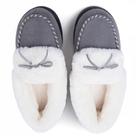 Chinelo RockDove Trapper Moc Fuzzy Plush Faux Four Memory Foam