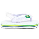 Chinelo Sandália Bebê Menino Menina Com Elástico Confortável Branco