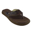 Chinelo Sandalia de Couro Anti stress Confortável Ortopédico cor Café