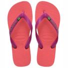 Chinelo Sandália Havaianas Brasil Logo Rosa Lilás Unissex