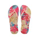 Chinelo sandalia havaianas feminina slim floral original