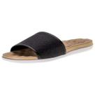 Chinelo sandália Slide Glitter Beira Rio Conforto Original Preto