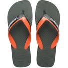 Chinelo Sandálias Havaianas Dual ORINGINAL Cor:Verde Oliva/LaranjaTamanho:43/44