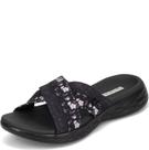 Chinelo Skechers On The Go 600 Blooms feminino preto/cinza