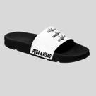 Chinelo Slide Adulto e Infantil Kids Confortável Leve Estampado Arame Branco